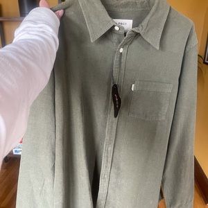 P&Co Green Button Up